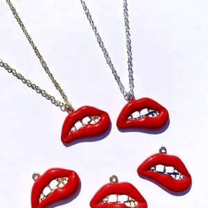 Biting Lips Necklace